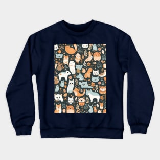 Cute animals pattern gift ideas Crewneck Sweatshirt